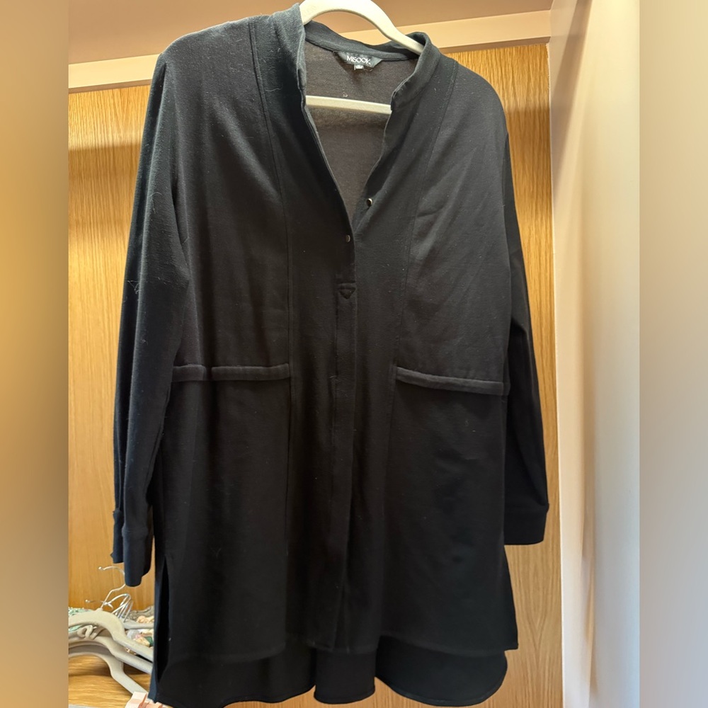 Misook Black Long Sleeve Tunic